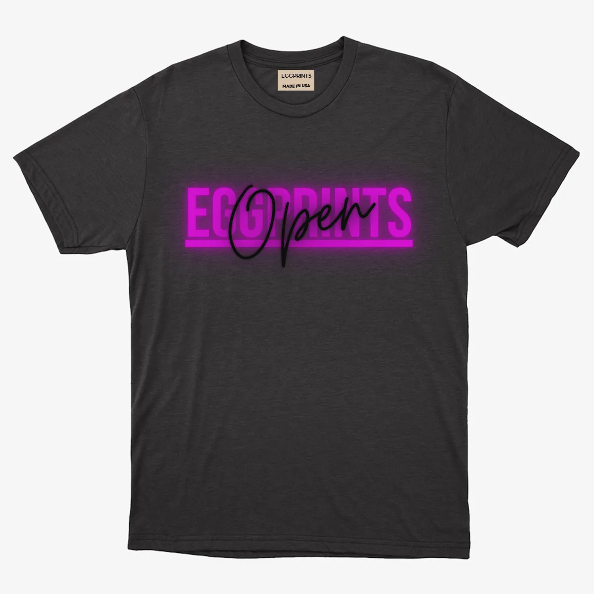 Open Eggprints Tee - Black